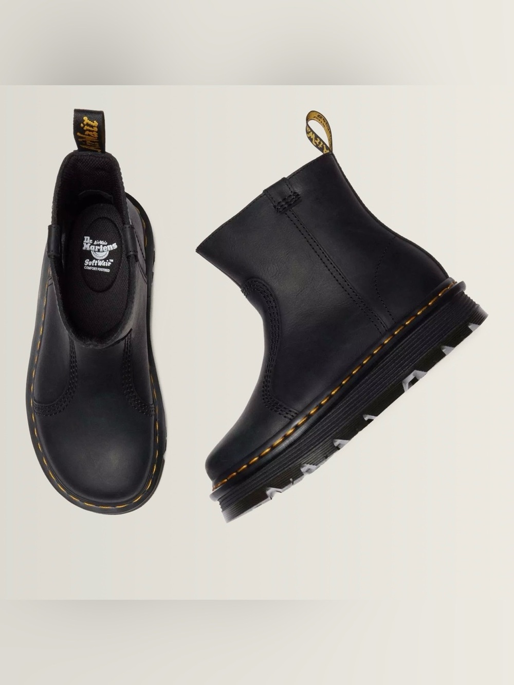 Dr. Martens
Zebzag Rigger slip-on leather boots Size 6